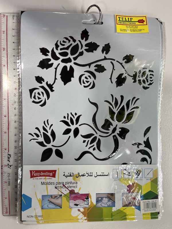 Stencil Rose 8.5x11"